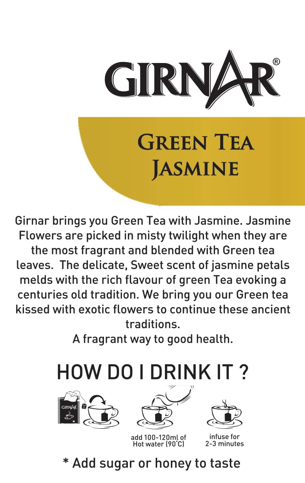 Girnar Green Tea with Jasmine (10 Tea Bags) - Image 4 thumbnail