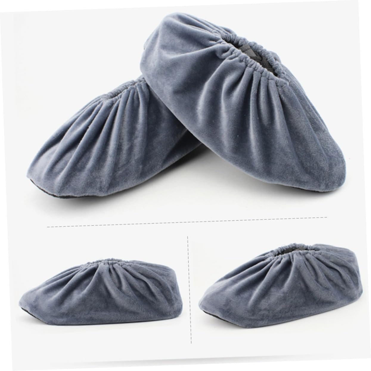 ORFOFE 5pairs Reusable Overshoes Slip Thicken Foot Covers for Shoes Booties Covers Wine