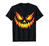 Jack O Lantern Scary Carved Pumpkin Face Halloween Boys Mens T-Shirt