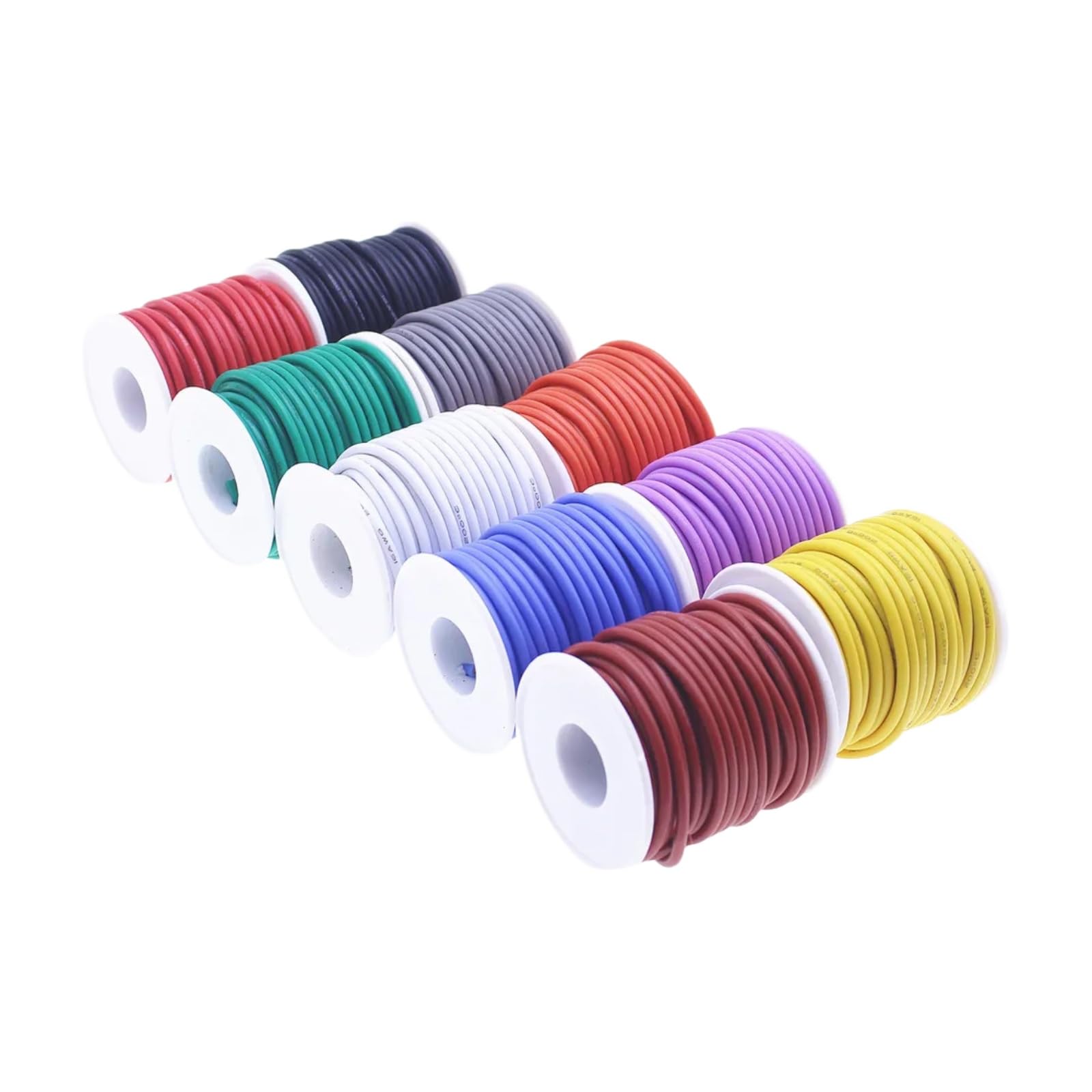10 Meter Silikonkabel 7 8 9 11 12 13 14 15 16 17 18 20 22 AWG (Rot und Schwarz; 10 m; 8 AWG 8,3 mm)