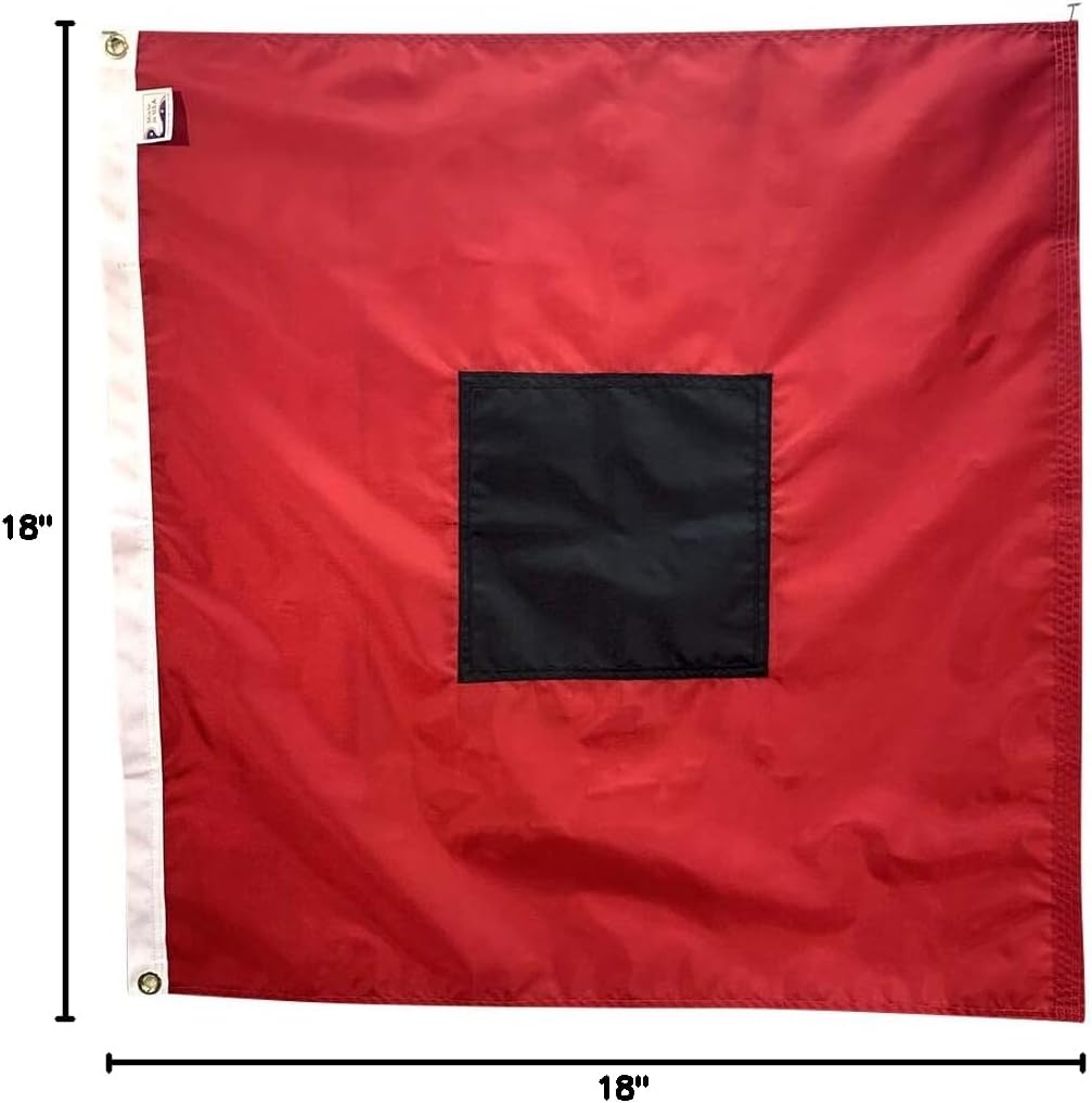 1.5' x 1.5' Hurricane Storm Warning Nautical Boating Signal Flag, Made in USA