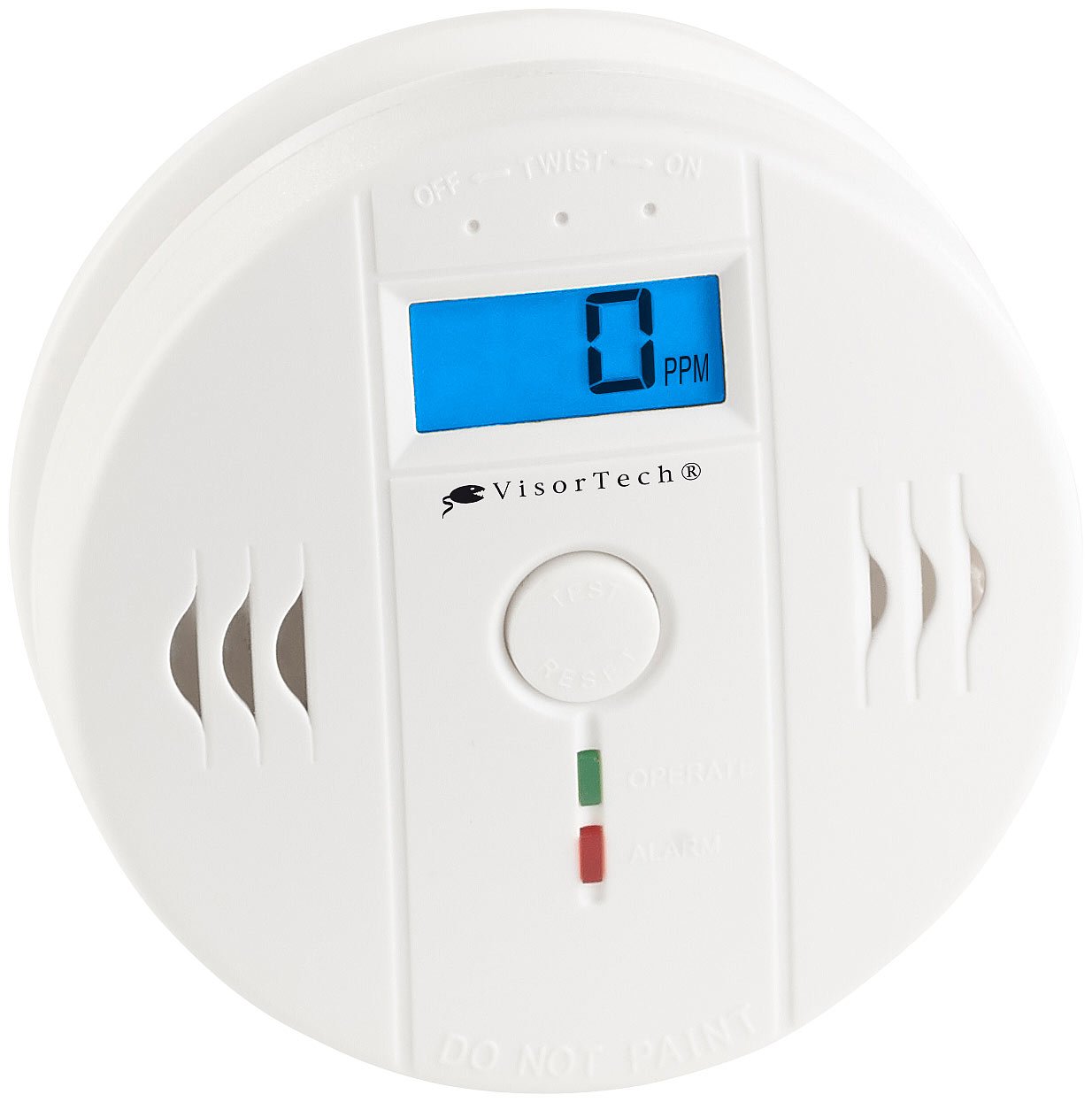 VisorTech rilevatori monossido carbonio: Digitale Rilevatore di monossido di carbonio, Set da 5, Display LCD, Allarme 85 dB (rilevatori digitali, rilevatore gas scarico, coltello)
