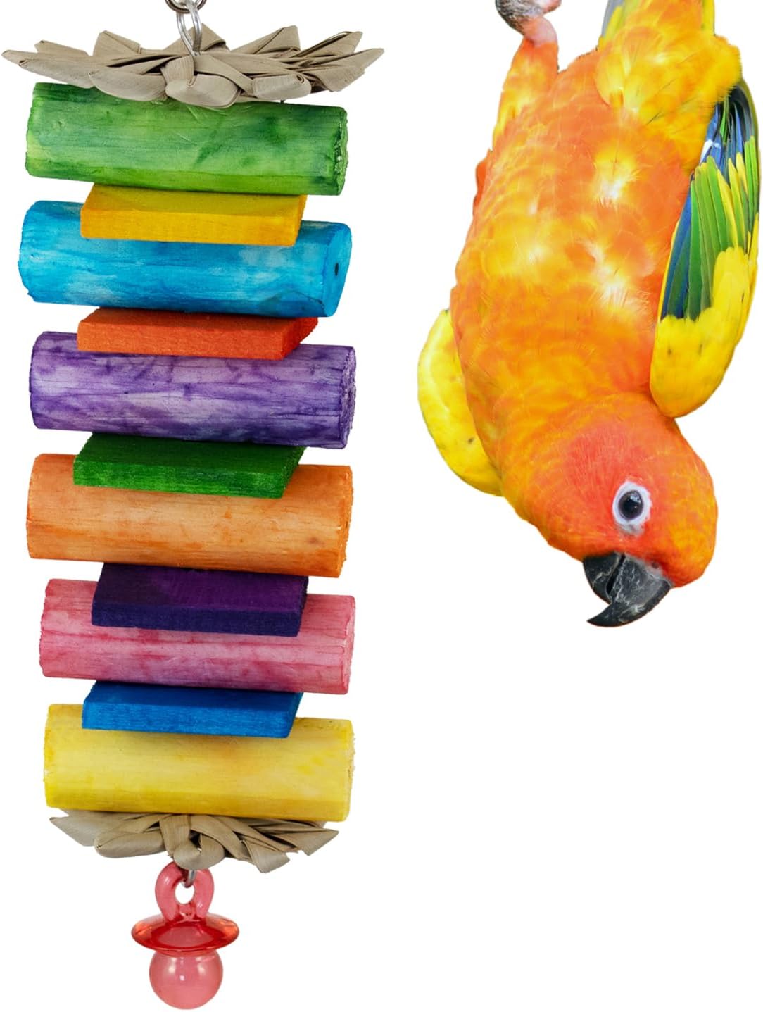 Super Bird CreationsSB1199 Sola Balsa Stack Bird Toy, Small/Medium Bird Size, 11 x 3