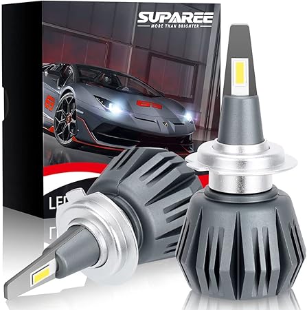 Amazon Suparee H7 Led ヘッドライト 9000lm ホワイト 6000k 30w 車用 爆光 取付簡単 純正交換 ファンレス 2個入り Ledバルブ 車 バイク