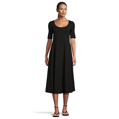 PACT Fit Flare Scoop Midi Dress Women