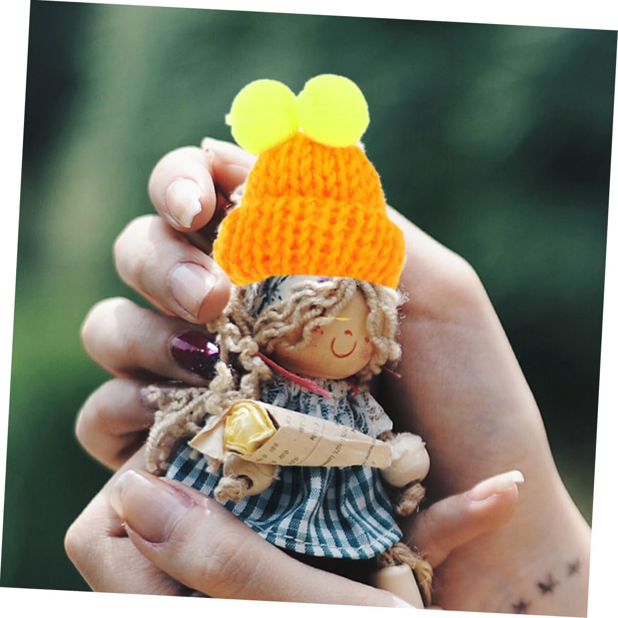 Xmas 100pcs DIY Mini Knitting Hats Craft Ornaments for Dolls