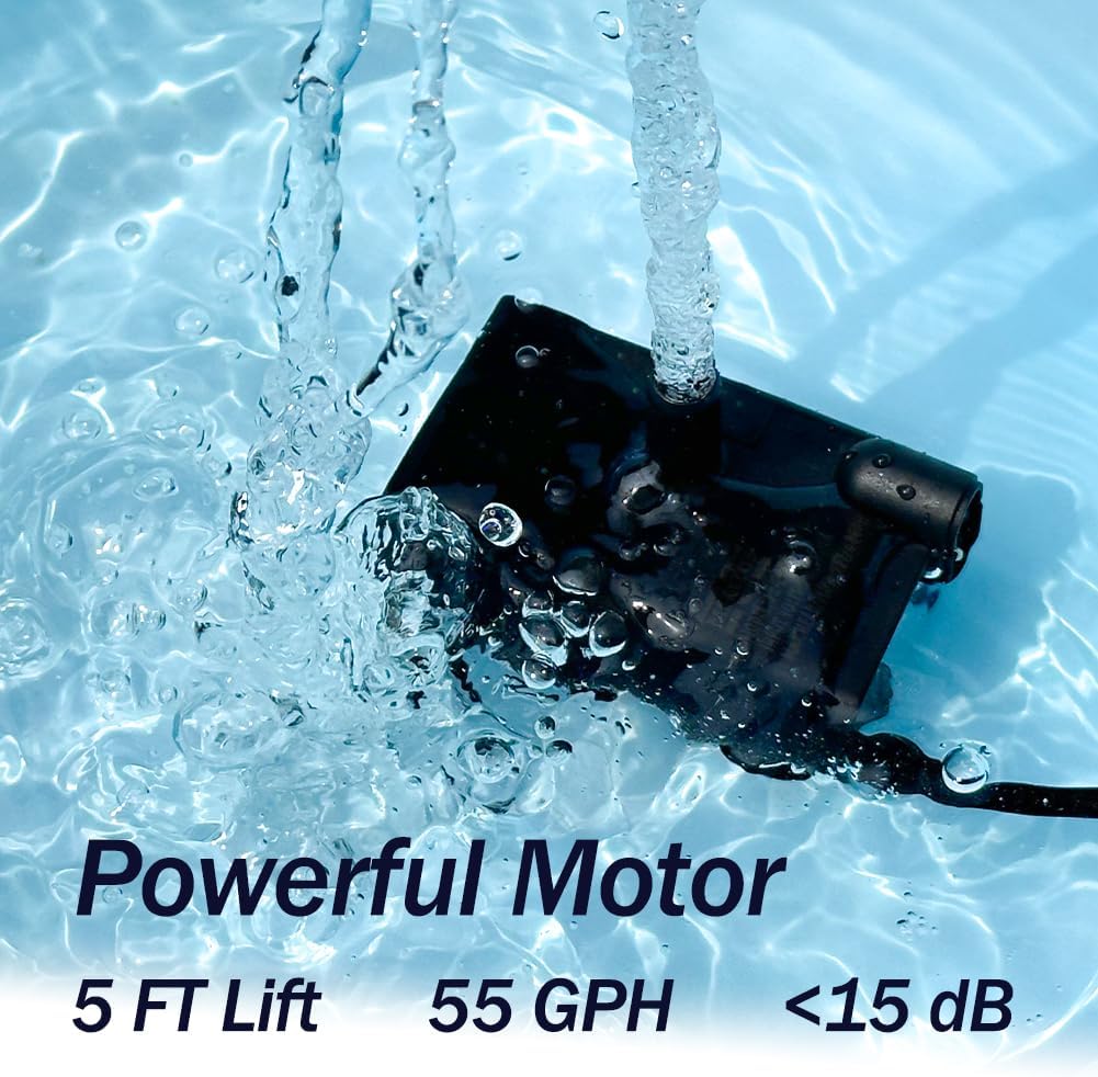 Automatic Small Sump Pump with Water Sensor, 5 FT Lift 55 GPH 115V/230V Mini Condensate Pump with Float Switch, Water Removal for Dehumidifier, Air Conditioner, Ice Maker, Basement, Auto On Off