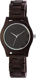 Holzuhr Damen Naturholz Nachhaltig | Armbanduhr Damen Holz minimalistisch leicht | Damenuhr Holz elegant Vintage – Kerbholz-Stil Holzuhr Frauen Geschenk
