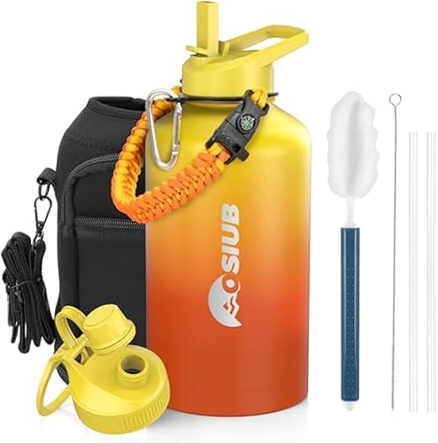 Miniatura 24 de Botella de agua aislada OSIUB 32 oz, de acero inoxidable de triple pared al vacío (fría durante 48 horas), a prueba de fugas y sin BPA, botella de