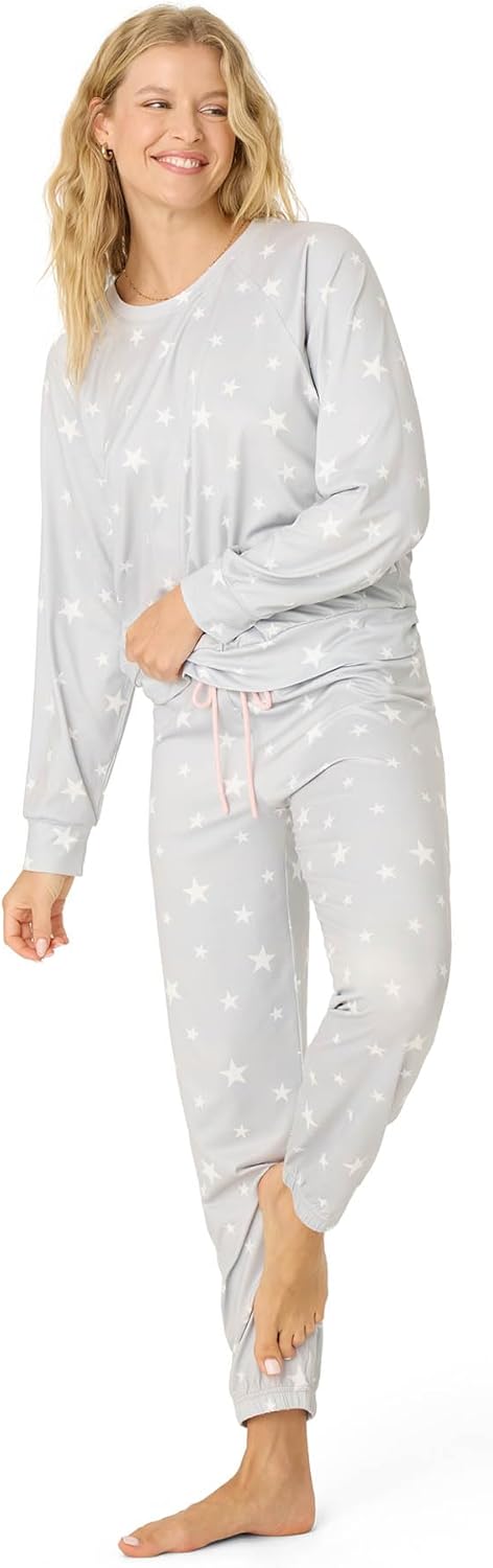 PJ Salvage womens [Amazon Exclusive] Cloud Jersey Jogger Pajama 2-piece Pj Set - Image 2