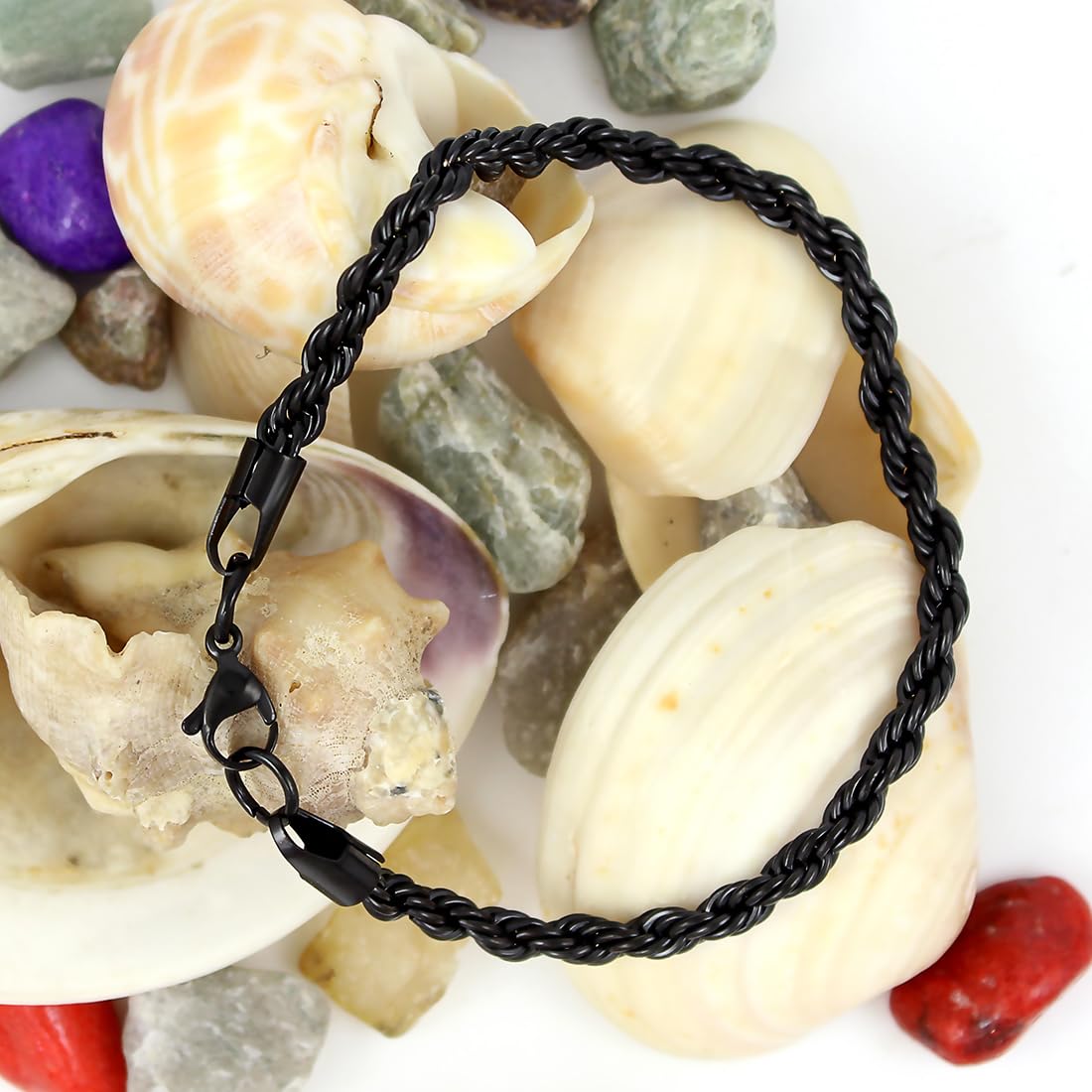 Stainless Steel Wrist Bracelet Combo (Gold Silver + Black)