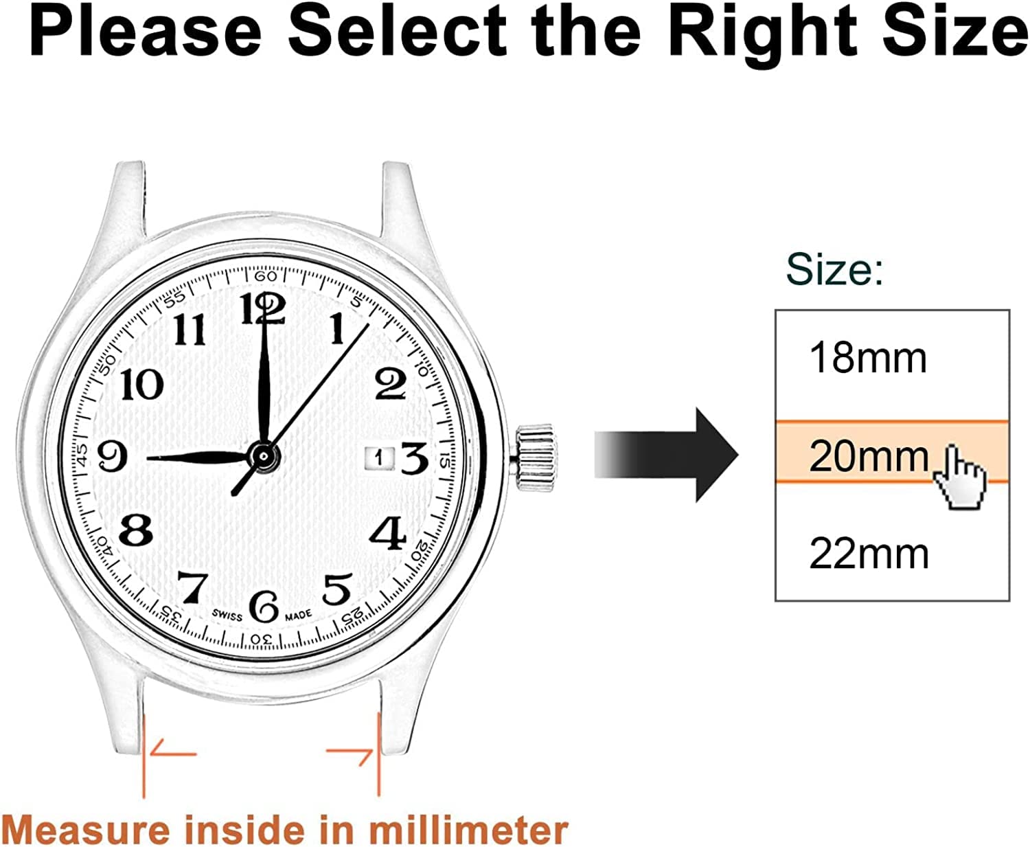 Dreamy 18mm 20mm 22mm Silicone Smart Watch Strap Easy Replacement - Pack of 1 5 61AtMpr B9L. SL1500