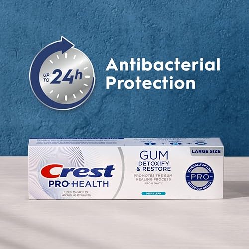 Miniatura 8 de Crest Pro-Health - Pasta de dientes para desintoxicar y restaurar la limpieza profunda, 4.6 onzas, paquete de 3 pastas dentales antibacterianas,