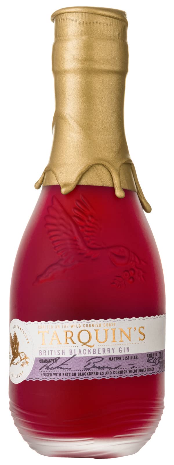 Tarquin’s British Blackberry Gin | Infused with fresh Blackberries & Cornish Wildflower Honey | Crafted on the Wild Cornish Coast | Lovely with Lemonade and in Cocktails | 38% vol | 35cl