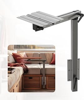 klappbares Tischbein, manuell höhenverstellbar für Wohnmobil, Jacht oder Camper, Bein für Schwenktisch, Tischfuß klappbar, 360° drehbar, aus Aluminium, platzsparend, einfache Montage