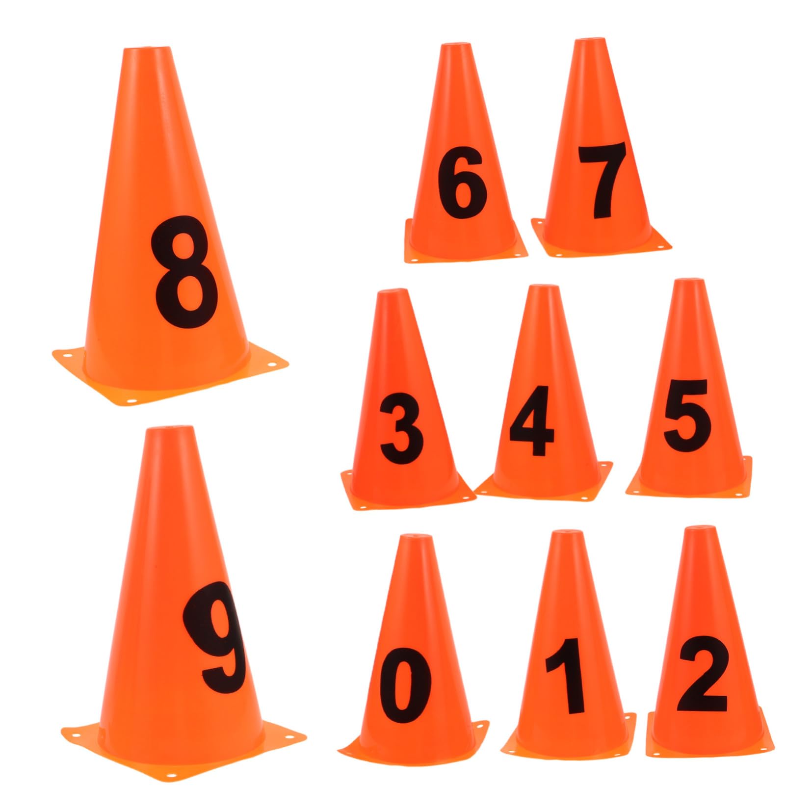 Anneome 10 Piezas Conos de Entrenamiento Numerados Deportes Conos Pequeños Resistentes para Práctica de Agilidad Interior y Exterior Marcadores Versátiles para Fútbol y Baloncesto