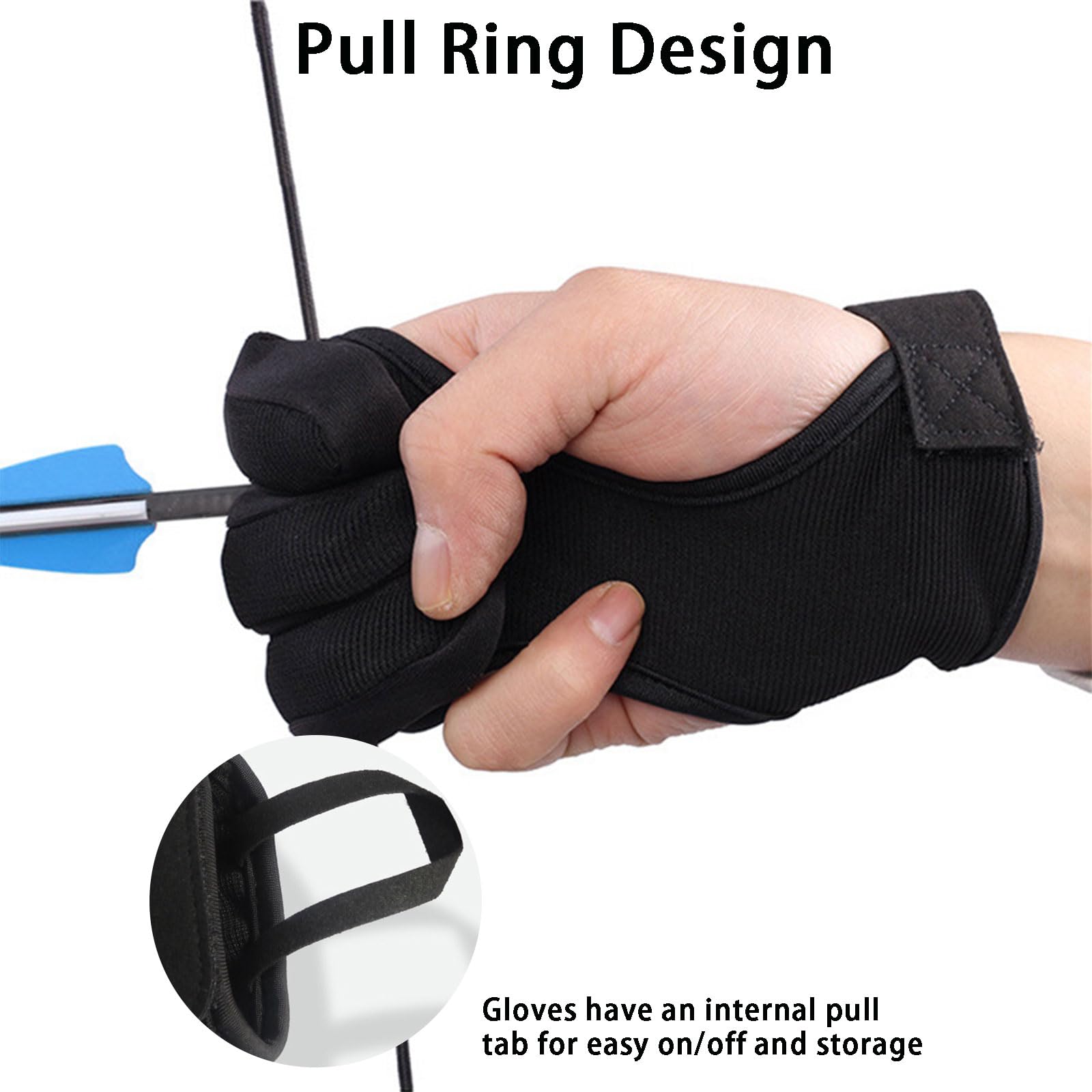 Cutiolly Gant De Doigt Pour Tir à L'arc,Gants De Tir à L'arc