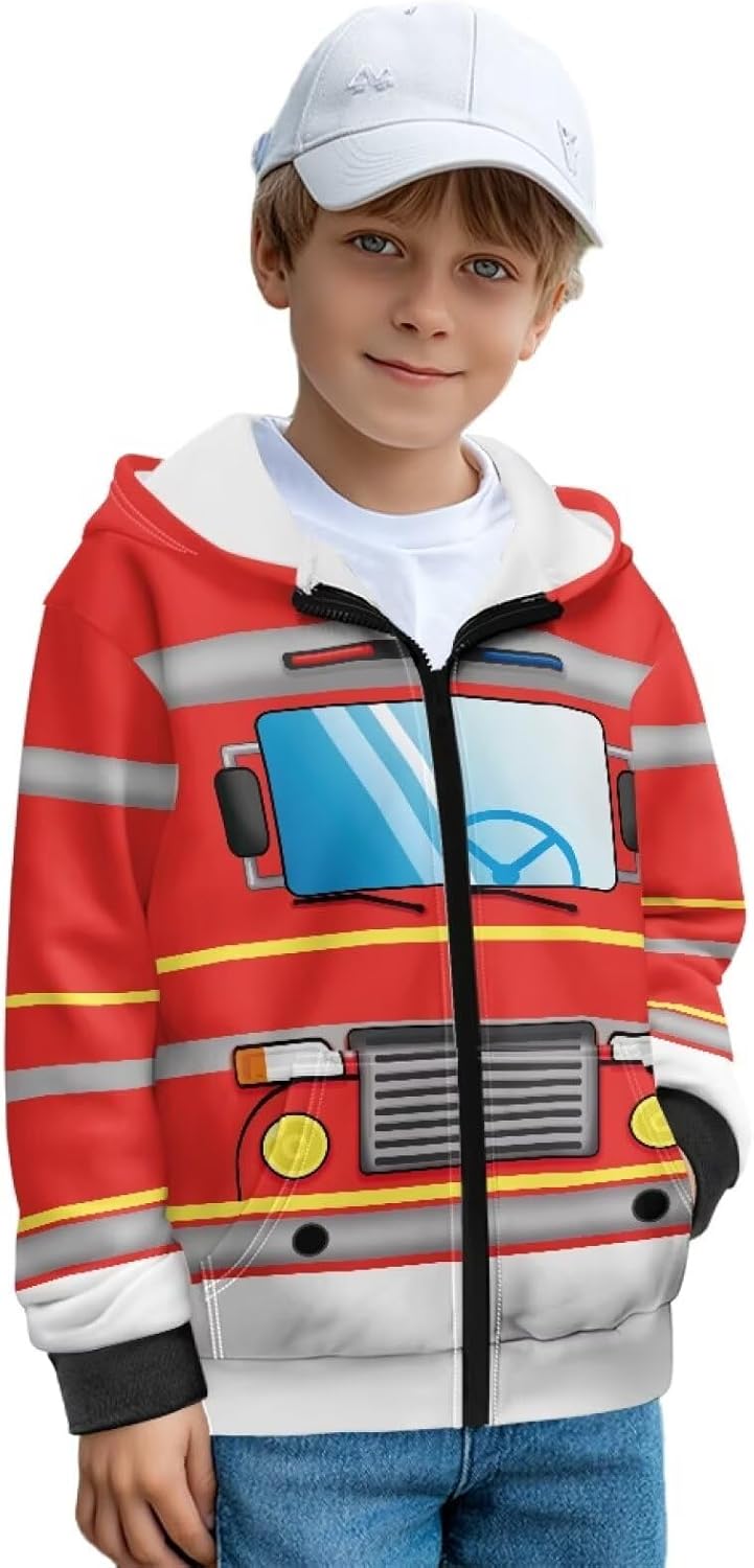 Boys' Sweatshirt Hooded Zipper Long Sleeve Cardigan Sweatshirts Winter Hoodies Soft Fleece Jacket S-XL