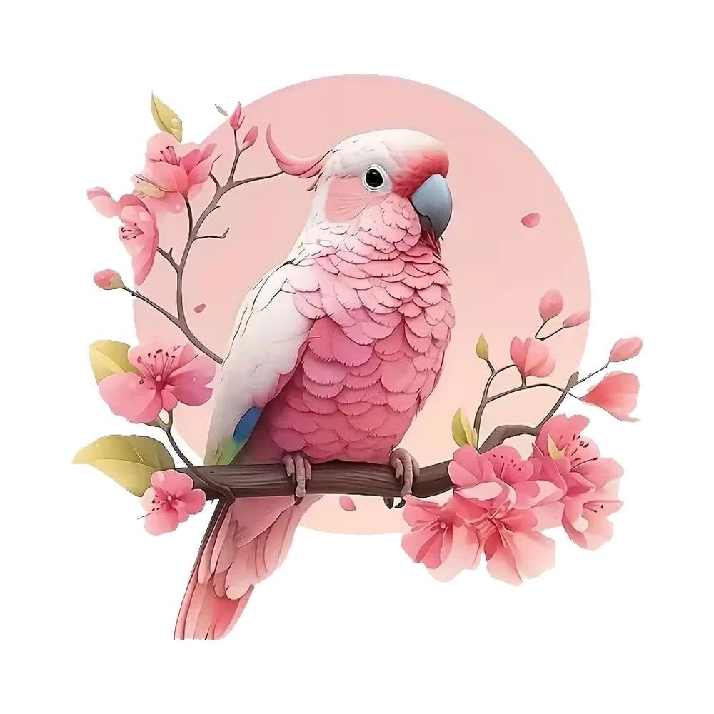Parrot Animal Waterproof Car Decorative Decal Suitable for Cars Laptops Bumpers Glass Window Sticker(10cm-Longest Side)