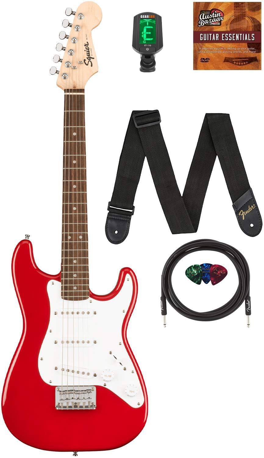 Amazon.com: Fender Squier 3/4-Size Kids Mini Strat Electric Guitar