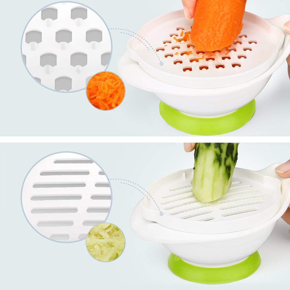 Matyz Versatile Baby Food Maker Set - Toddler Food Mills with Mash Bowl, Hand Masher, Citrus Juicer, Grater - Making Homemade Baby Food - Fruits and Vegetables Masher - No BPA (Matyz Green) image 5