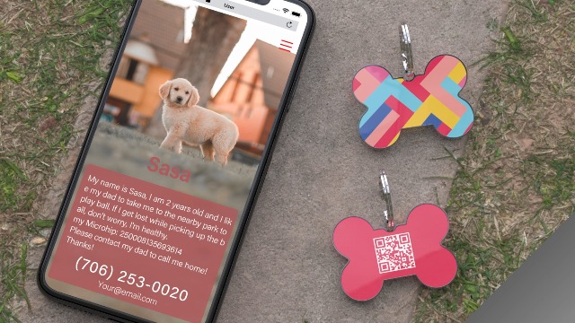 Amazon | KEKID 迷子札 名札 ドッグタグ 愛犬用 QR Online-ID