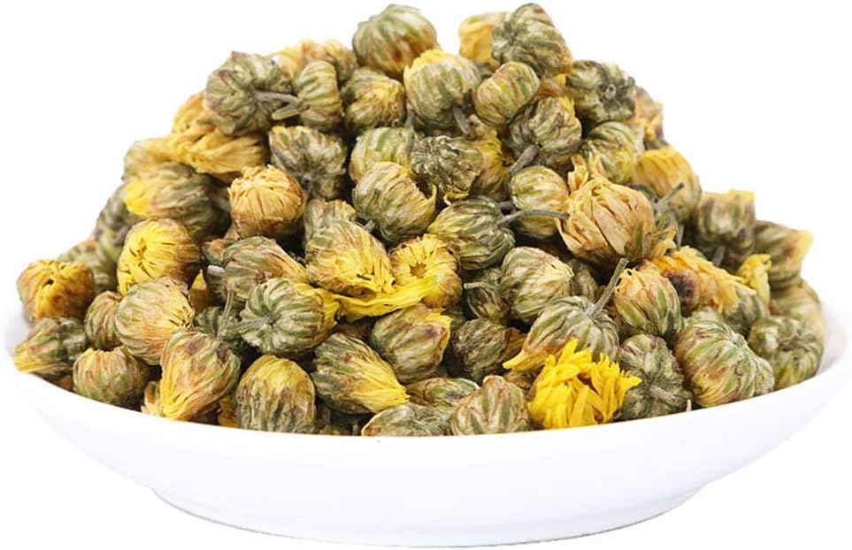 Zonesgo Organic Premium Golden Fetal Chrysanthemum Buds Flower Floral Dried Herbal Natural Health -2oz