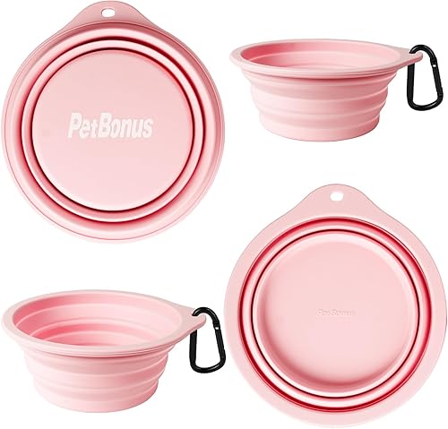 Miniatura 3 de PetBonus 2-Pack Silicone Collapsible Dog Bowls and Dog Collar Safety Clip