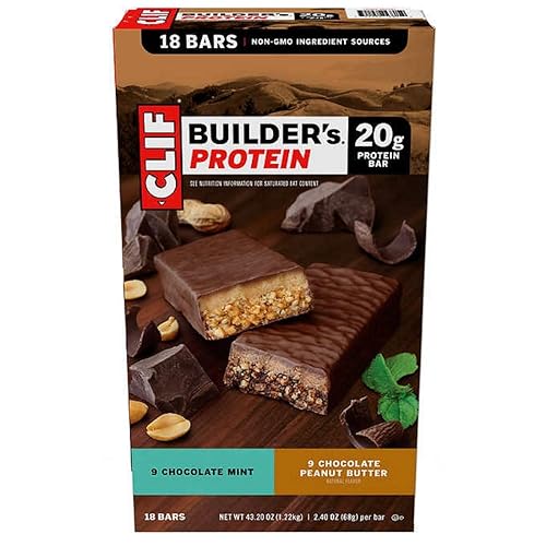 Miniatura 6 de Clif Builder's Barra de proteína de chocolate, 2.4 onzas, 18 barrascaja (220-00543)