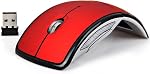 Foldable 2.4GHz Wireless Mouse mouse for the PC computer mouse Foldable Folding Mouse/Mice + USB 2.0 Receiver for PC Laptop-red