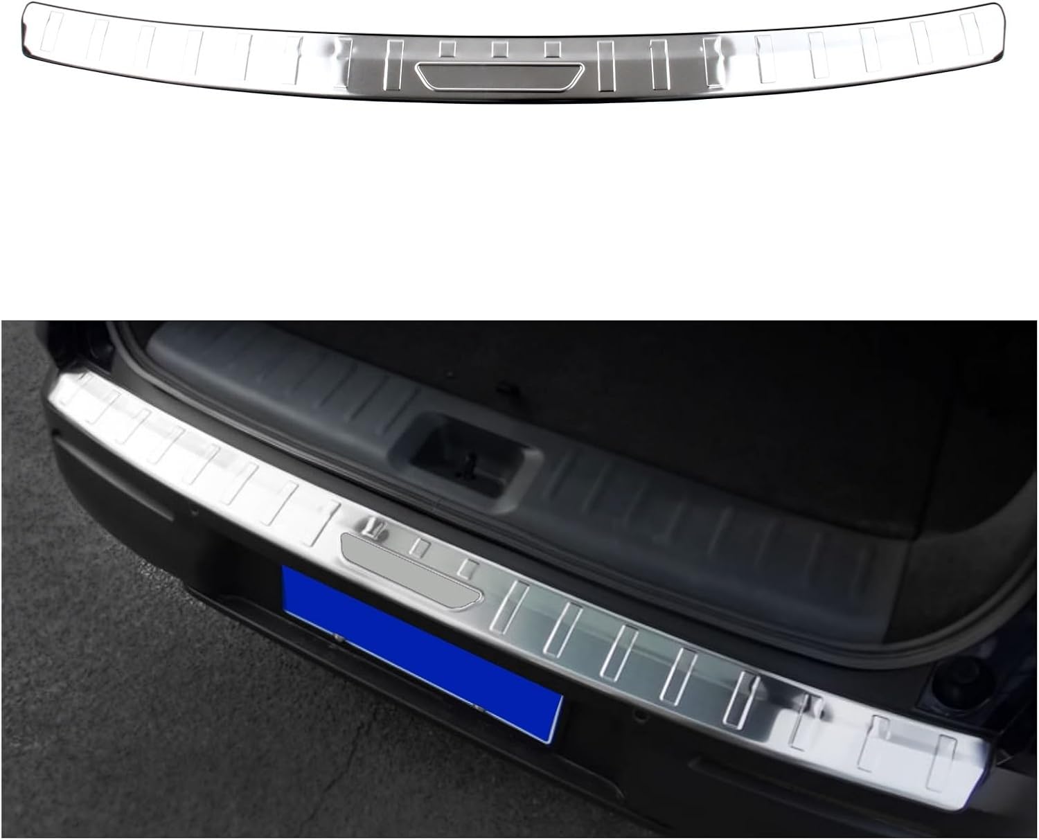 Car Stainless Steel Rear Bumper Trunk Door Plate Fit For Nissan Pathfinder 2022-2025, Silver