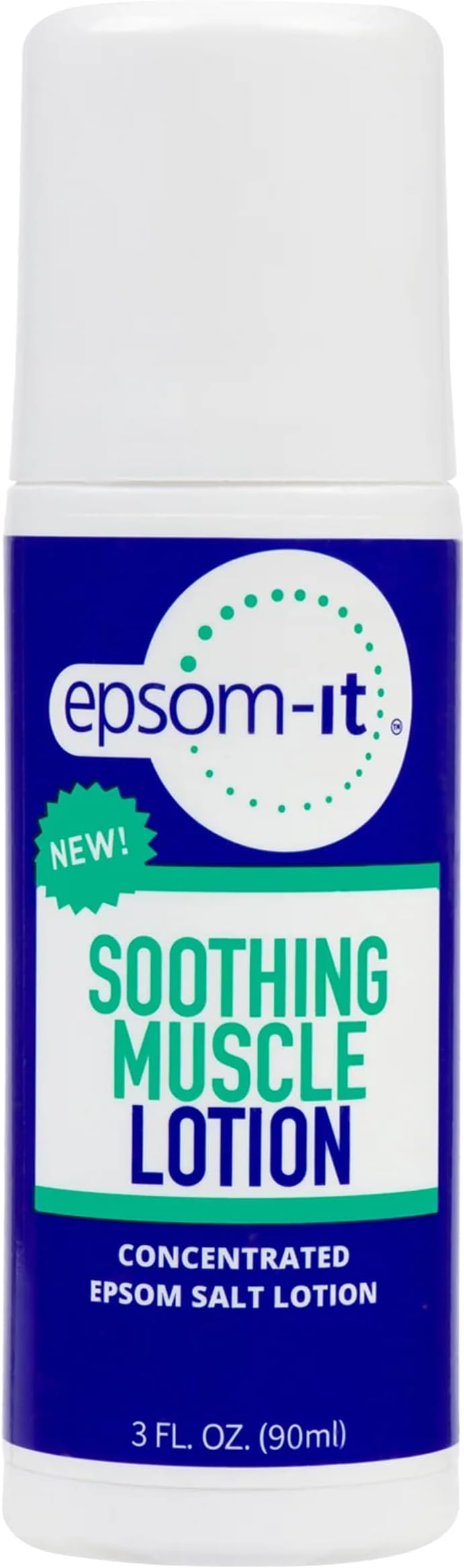 EPSOM-IT MUSCLE RECOVERY LOTION: Natural Roll-On Concentrated Magnesium Sulfate Cream fortified with Arnica, for muscle pain and stiffness from running, sprains, backaches, exercise, and walking