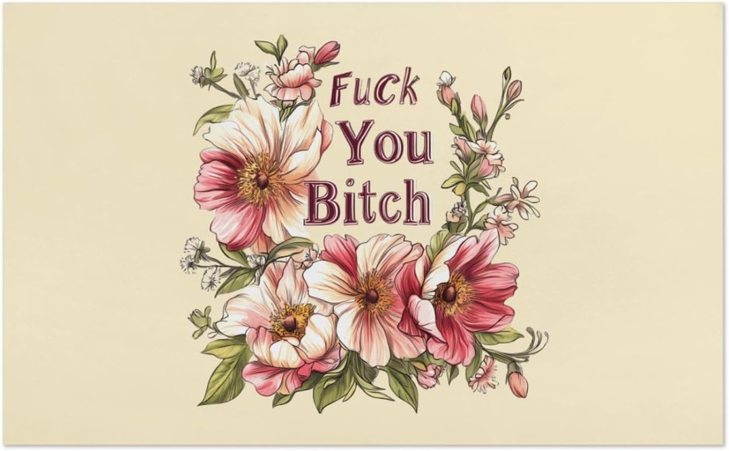 Fuck You Bitch Oversized Beach Towel Soft Absorbent Pool Bath Swim Towels for Adults Travel Vacation Gifts 130x80cm