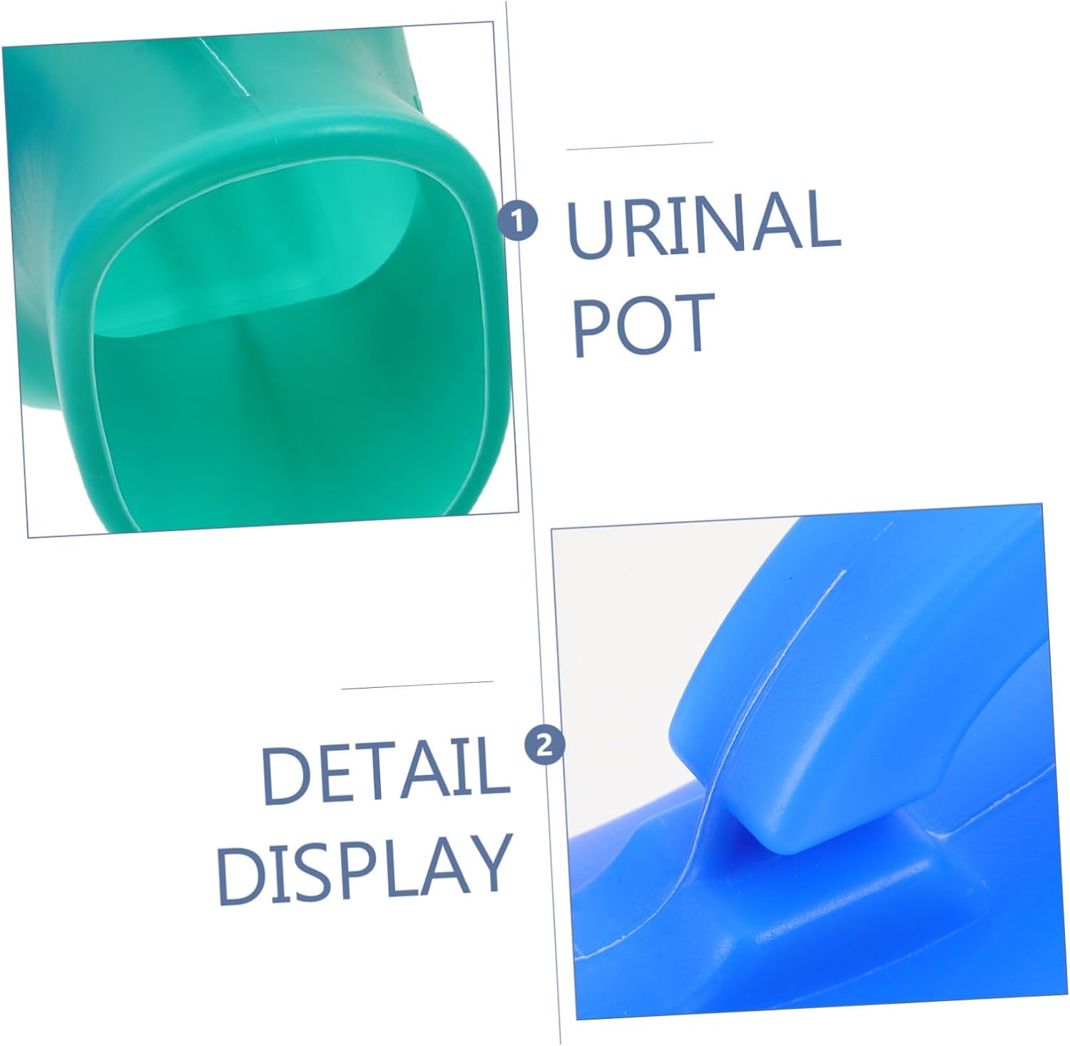 Vaguelly 3pcs Portable Female Urinal Bottles 1l 34oz Plastic Travel Urinals with Wide Mouth Large Capacity Slip-Resistant Design for Camping Car Hospital Use