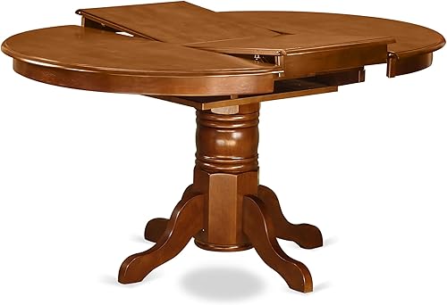 Miniatura 5 de East West Furniture AVML5-SBR-C - Juego de comedor de 5 piezas para 4 personas, incluye una mesa de comedor ovalada con hojas de mariposa y 4 sillas