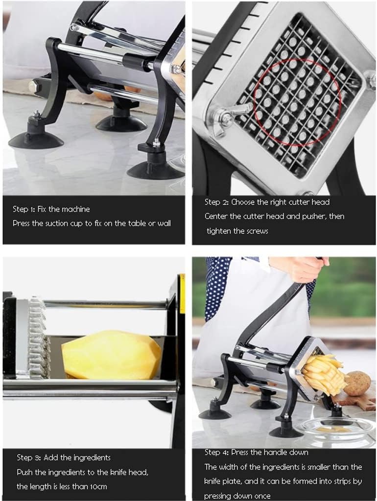 Fries Machine Fries Cutter French Fries Slicer Potato Slicer Household Kitchen Slicer Radish Cucumber Machine Commercial Potato Slicer French Fries Slicer (Size : 7mm)