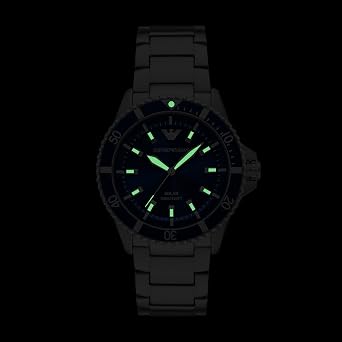 Emporio Men's World Explorer Solar-Powered Three-Hand Stainless Steel Watch (Model: AR11697)