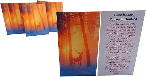 Miniatura 2 de Westmon Works St Hubert - Juego de 10 tarjetas de santo patrón de cazadores a granel