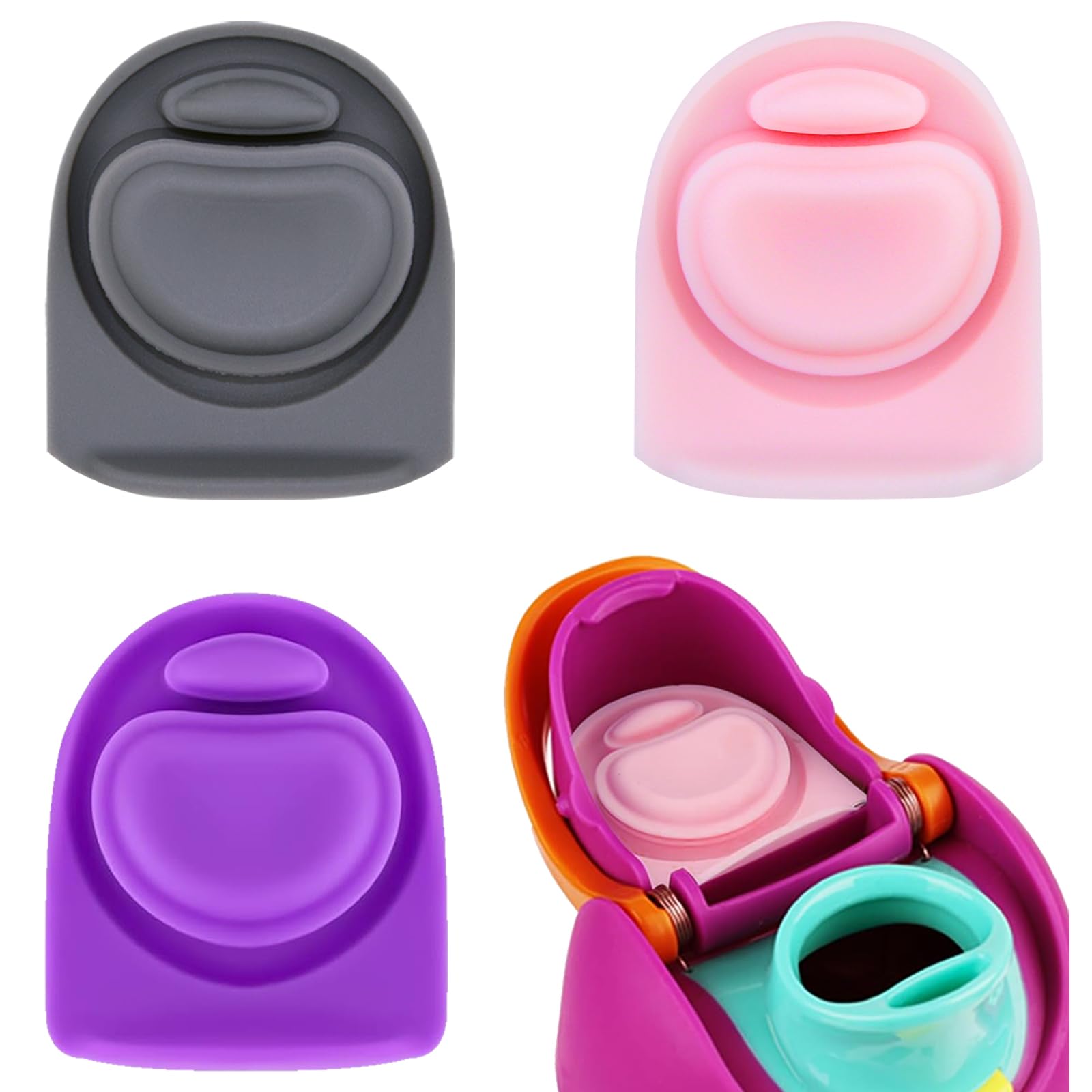 BMSQOFD 3 Pcs Replacement Lid Rubber Seal for Owala FreeSip 24oz 32oz, Replacement Stopper Gasket Parts Compatible with Owala 16/19/24/32/40oz Water Bottle Insert Silicone Accessories A2B6 — image 1