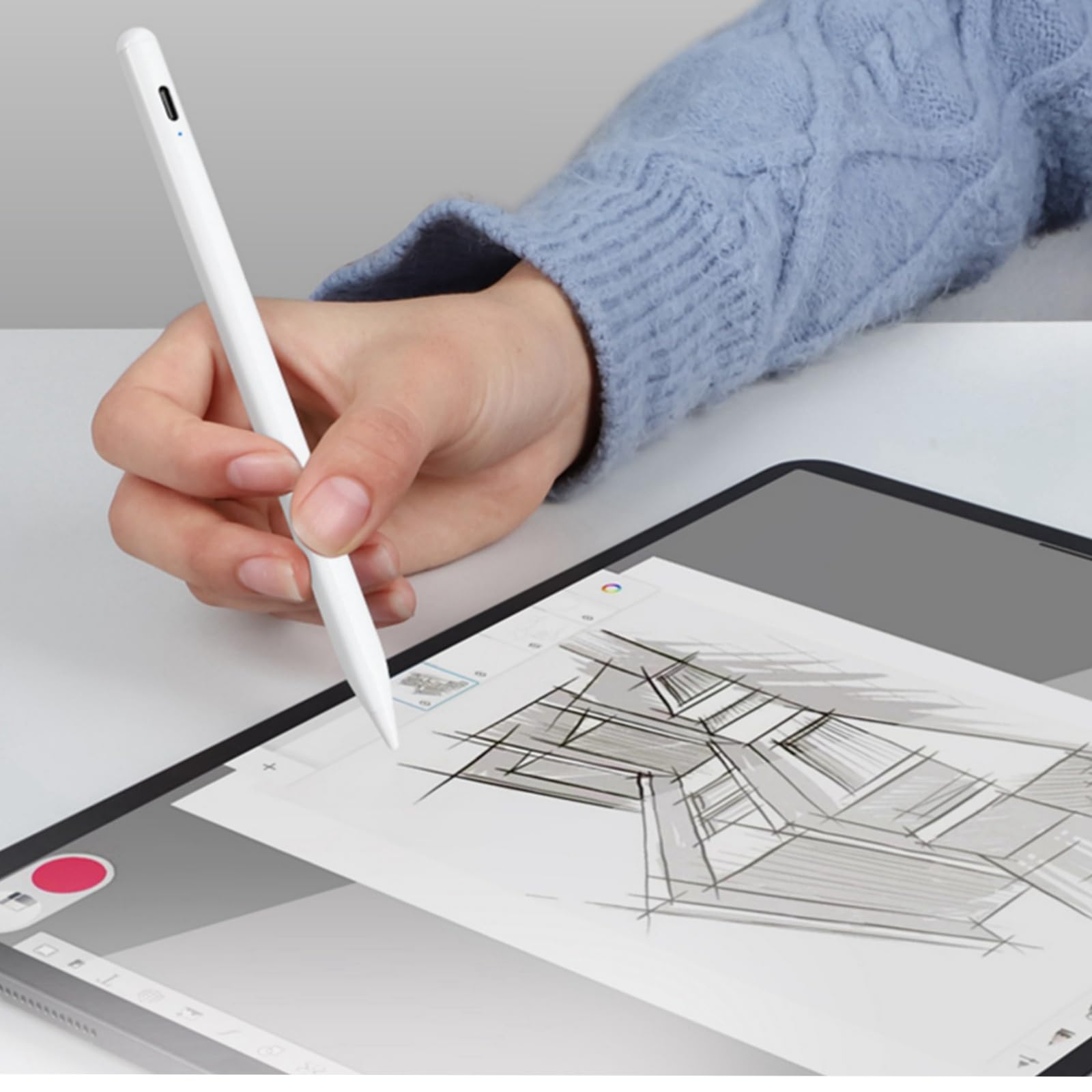 Lápiz para Honor MagicPad 4 / MagicPad 3 / MagicPad 13 / Magic V5, para Honor Pad 10/10 Pro / GT2 Pro, Pad X9a / X7, Recargable, Sensible a la presión 4096, Touch Stylus Pen (Blanco)
