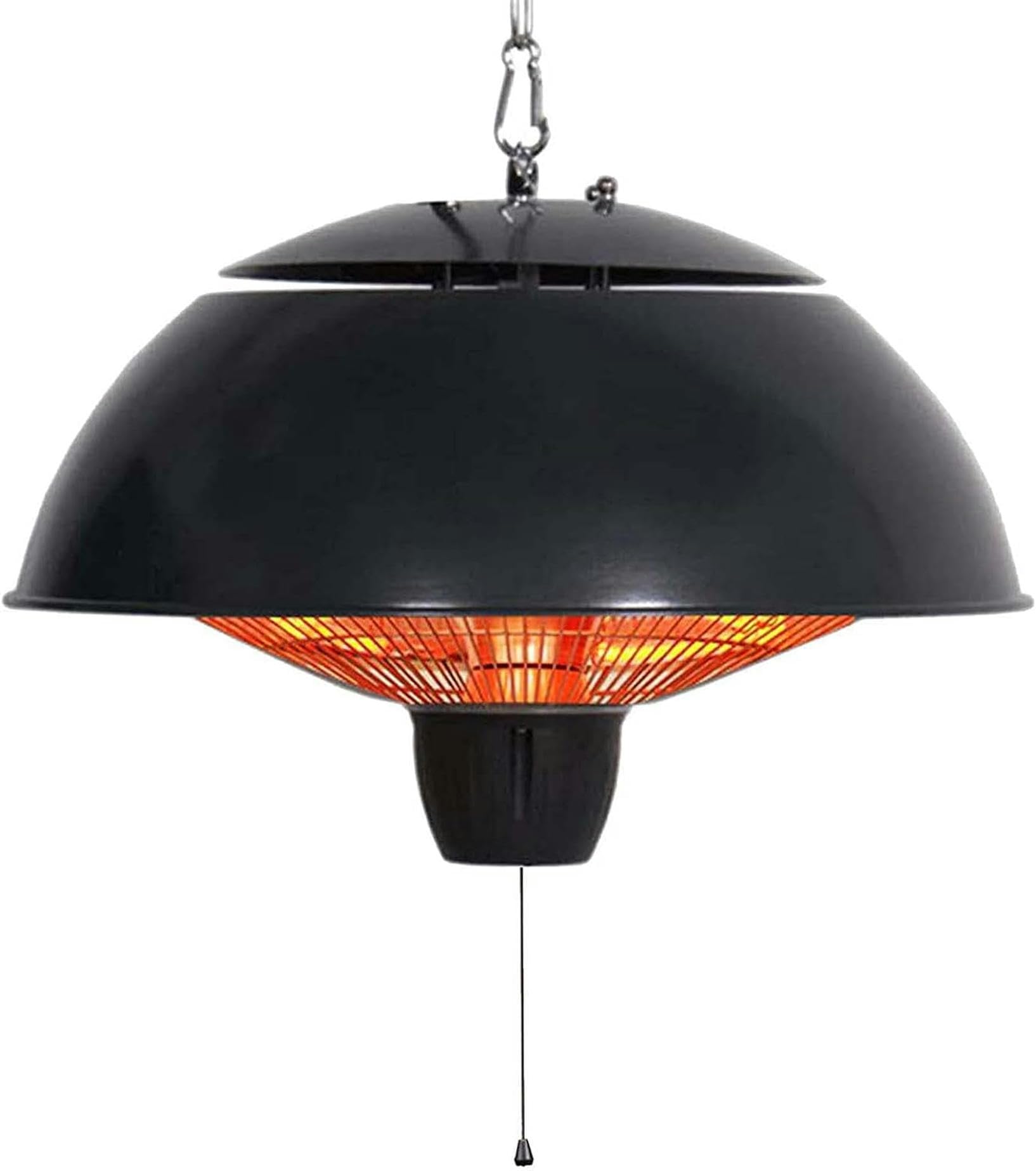 Riscaldatore Elettrico Per Patio, Riscaldatore Radiante A Tubo Alogeno Da 1500 W Con 3 Impostazioni Di Calore, Riscaldatore A Infrarossi Per Esterni Con Design Impermeabile E Montato A Soffitto