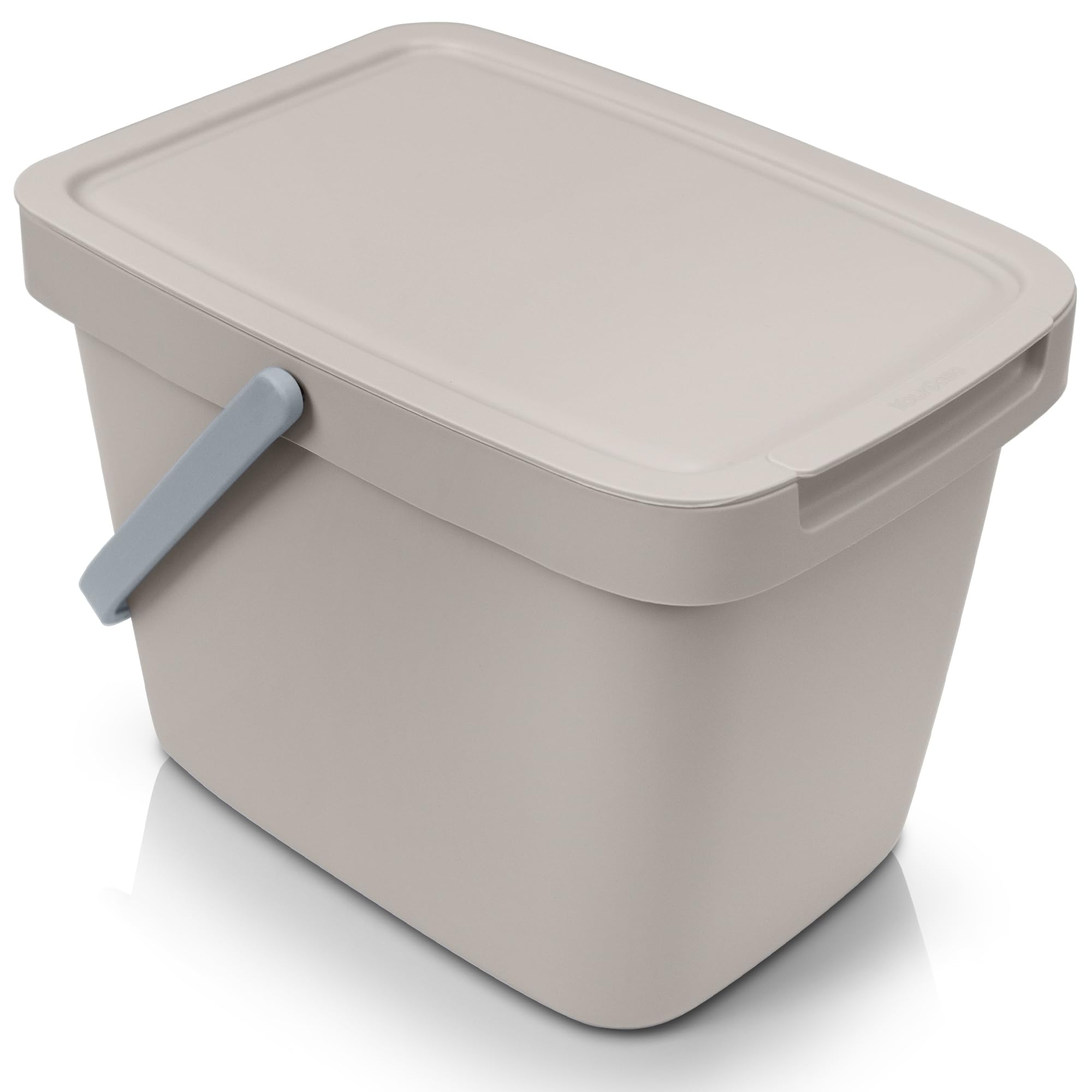 YourCasa® Pattumiera biologica da cucina – 6 l secchio per compost da cucina per tutti i giorni, contenitore per rifiuti biologici – con coperchio e gancio a parete – Pattumiera biologica piccola –