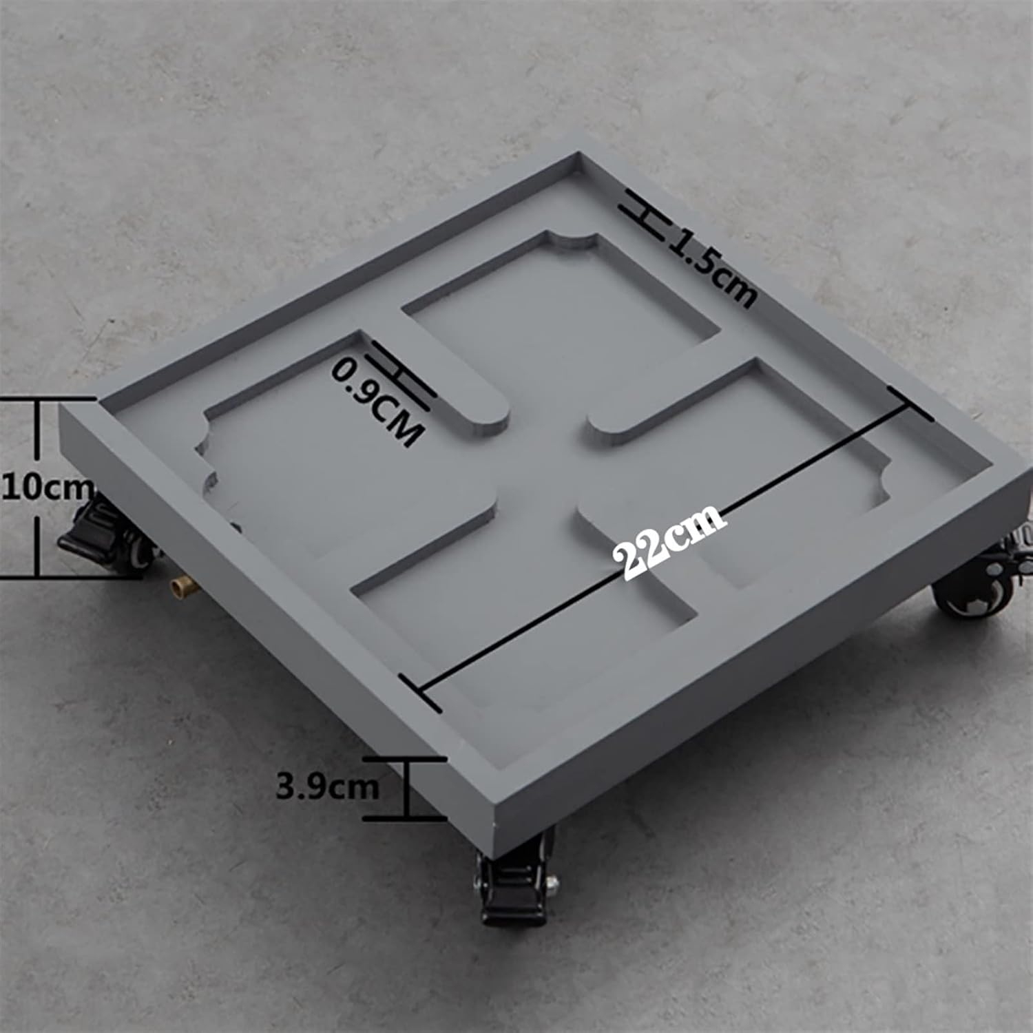 Plant Caddies Plant Stand Tray with Wheels, Rolling Plant Stand Pot Trolley for Garden Home,Wheeled Planter Saucer Tray,Potted Flower Mover Dolly/Gray/40Cm Grey-28Cm