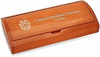 Vista 2 de Executive Gift Shoppe Bolígrafo personalizado con corte de diamante con caja de madera para policía