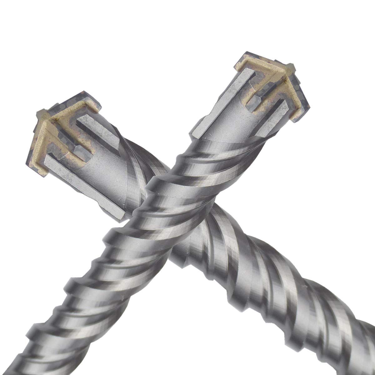 Broca SDS Plus, 25 mm x 260 mm, longitud total de la broca para piedra y martillo de hormigón Quadro-X para mampostería de 4 filos.