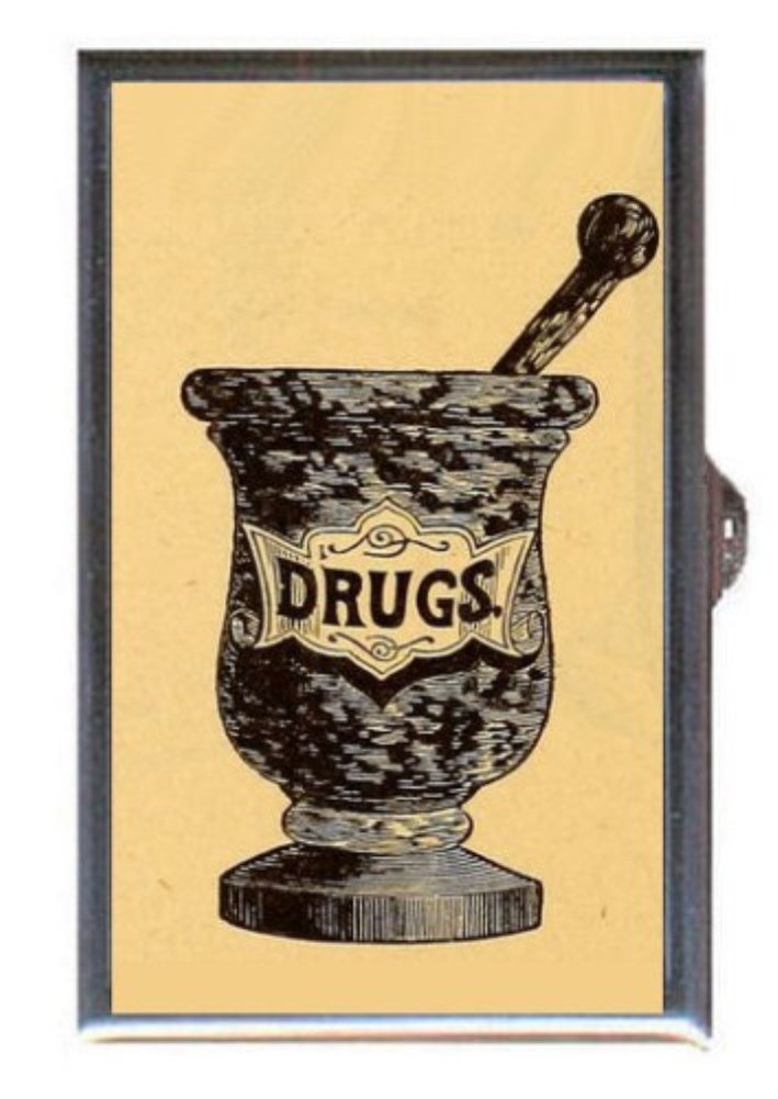 Drugs Retro Pharmacy Mortar & Pestle Great Decorative Pill Box