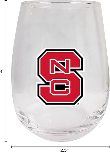 Miniatura 2 de R and R Imports NC State Wolfpack - Copa de vino sin tallo de 15 onzas con licencia oficial