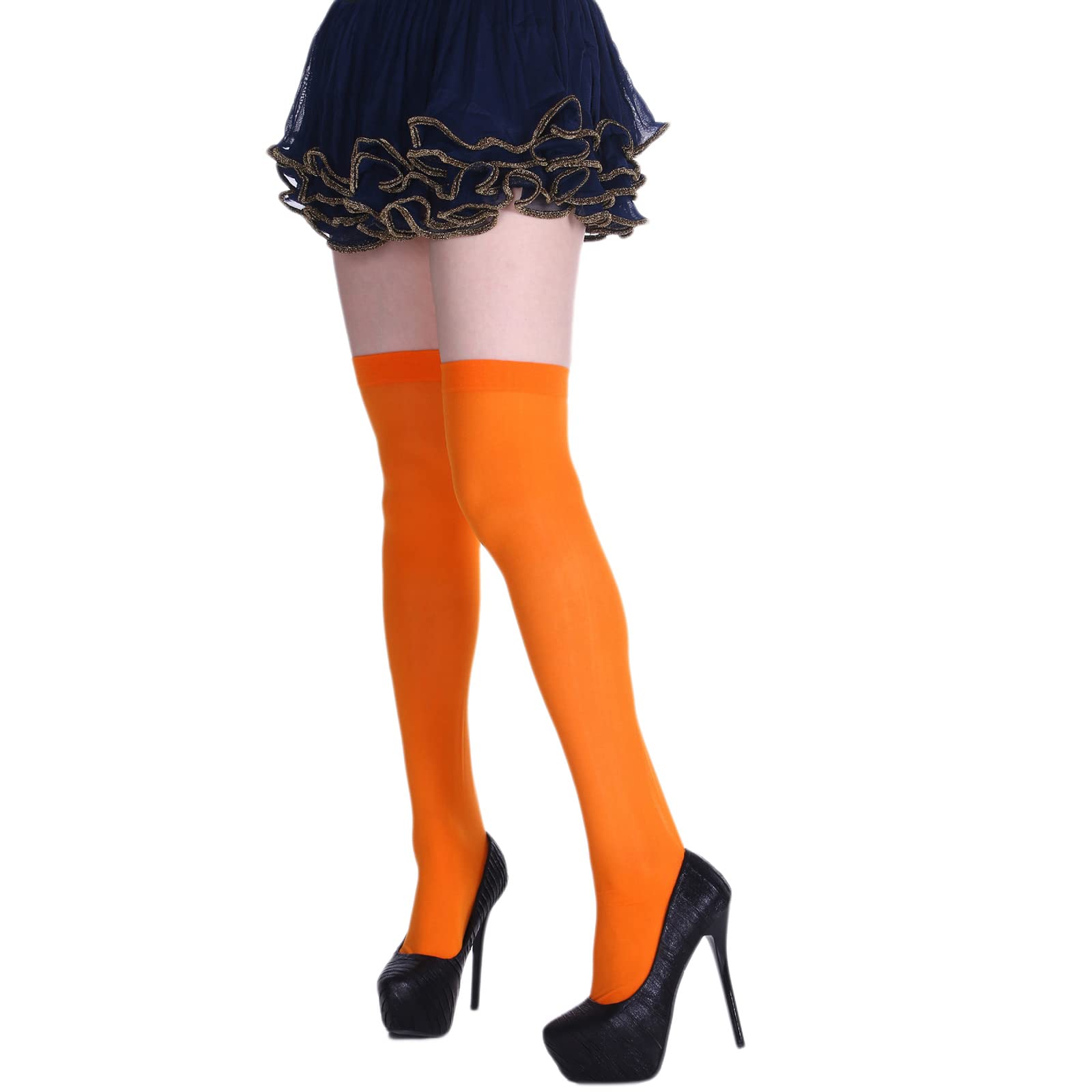 Maxtonser Extra Long Socks Thigh High Tube Cotton Socks Extra Long Boot Stockings for Women Color Over Knee Stockings