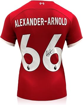 Trent Alexander-Arnold Signed Liverpool 2023-24 Soccer Jersey. Standard Frame