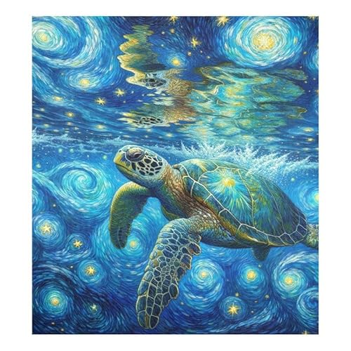 ODAWA Magnetabdeckung für Geschirrspüler, Motiv: Meeresschildkröte unter der Nacht, magnetische Türabdeckung, Vinyl, dekorativer Aufkleber für Zuhause, Küche